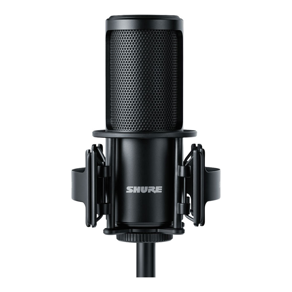 マイク SHURE シュア SM4-K-KIT-J コンデンサーマイク ショックマウント ポップフィルター付き ホームレコーディング用マイクロホン 正面