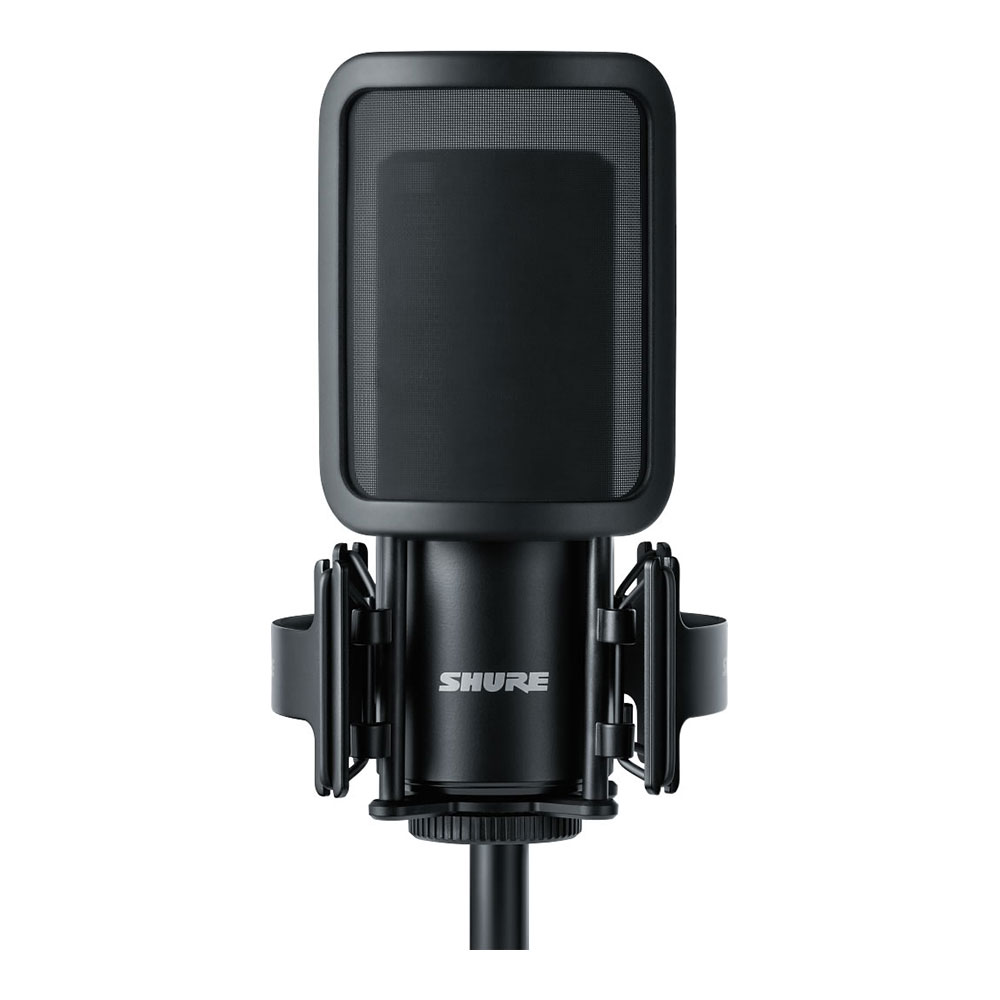 マイク SHURE シュア SM4-K-KIT-J コンデンサーマイク ショックマウント ポップフィルター付き ホームレコーディング用マイクロホン 正面