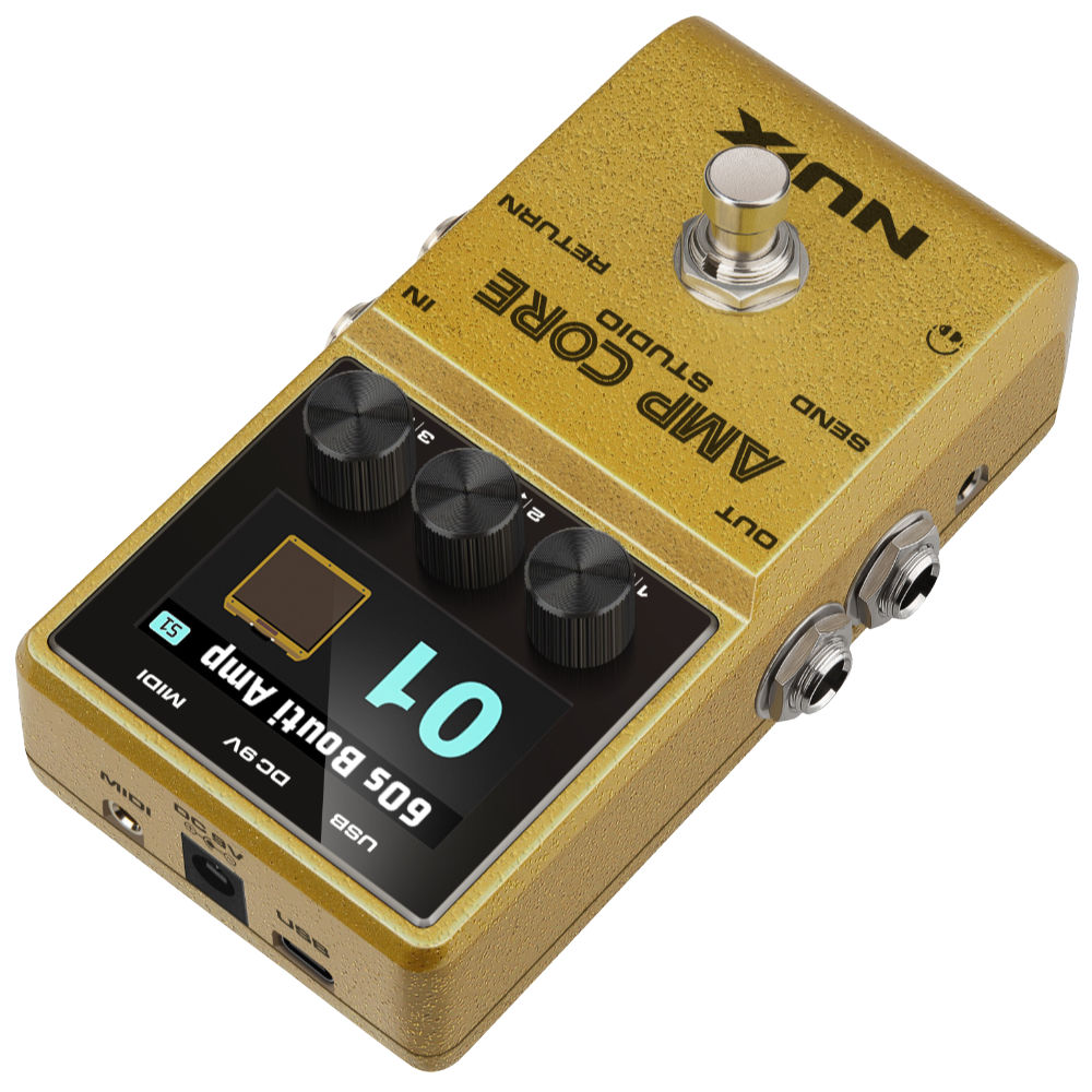NUX ニューエックス Amp Core Studio アンプモデラー & IRペダル ギターエフェクター 左サイド