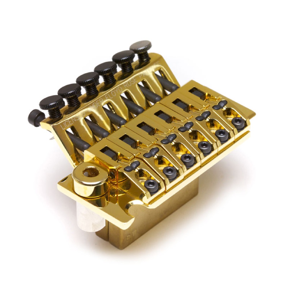 GRAPH TECH PN-0080-G0 Ghost LB63 Floyd Rose Bridge W/Peizo Pickup Saddles Gold ブリッジ