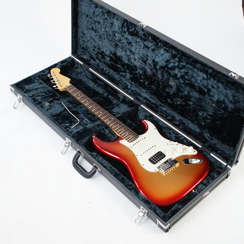 【中古】 Fender USA フェンダー American Deluxe Stratocaster HSS Mod. Sunset Metallic 2012年製 ストラトキャスター エレキギター EVHピックアップ搭載 ケース