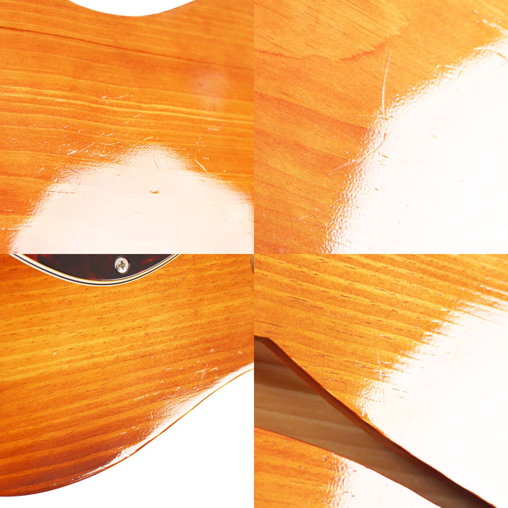 【中古】 エレキギター MOMOSE MTH-AKAMATSU SP 23/R ATQ-VBR Mod. リアピックアップ交換 軽量 2.83kg 和材 赤松材使用 モモセ 傷 2