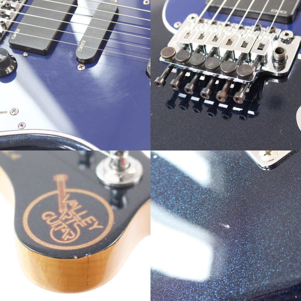 【中古】 エレキギター Valley Arts Custom Pro USA ST Style EMG SSH Sparkle Blue バレーアーツ カスタムプロ 傷 1