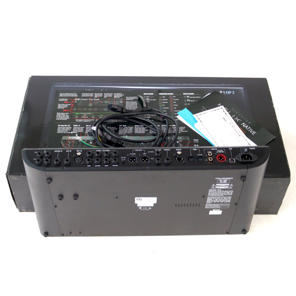 【中古】 マルチエフェクター ライン6 LINE6 Helix Floor マルチエフェクター/ギタープロセッサー 背面、付属品