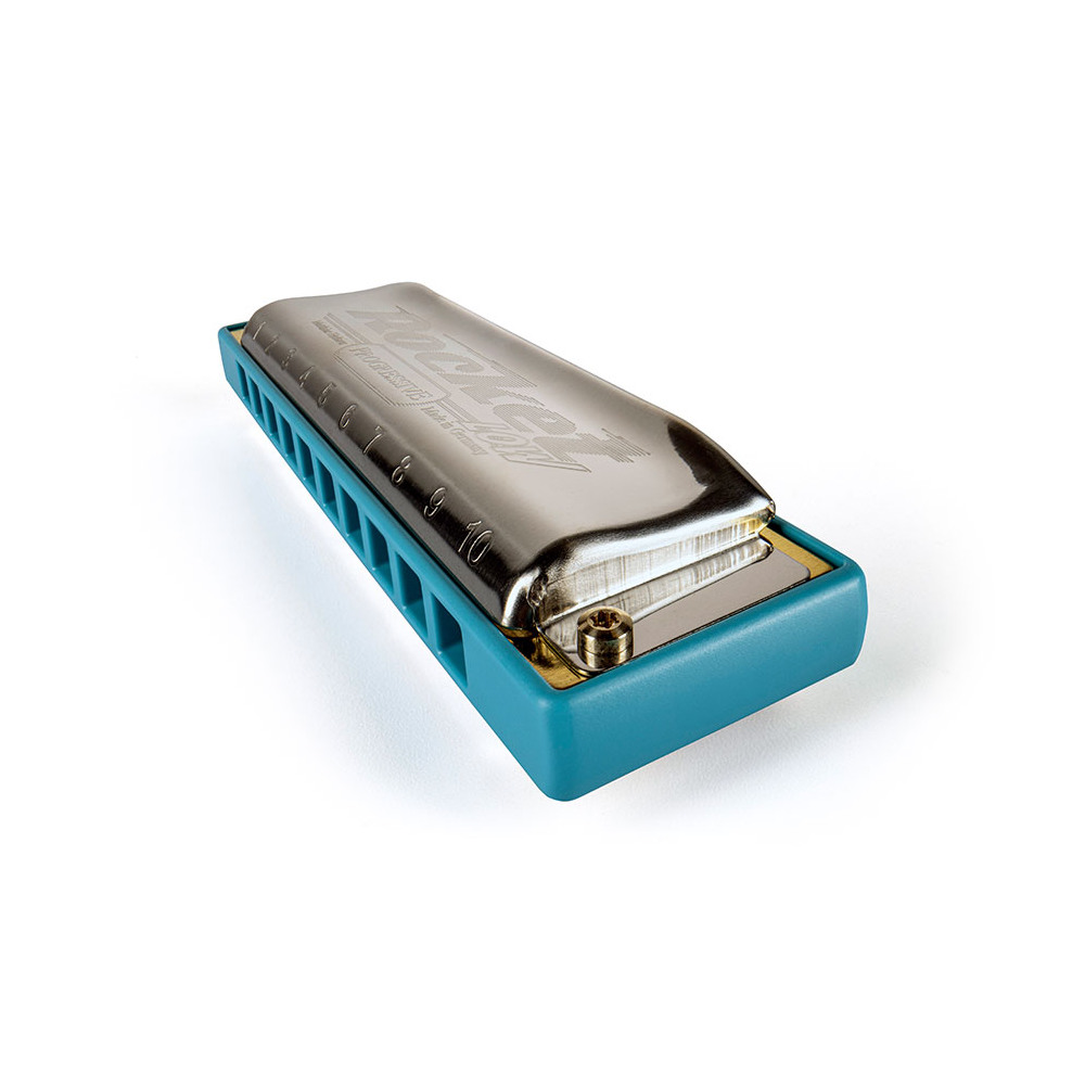 HOHNER ホーナー Rocket Low 2016/20P Low-E 10ホールハーモニカ ブルースハープ 斜めアングル画像