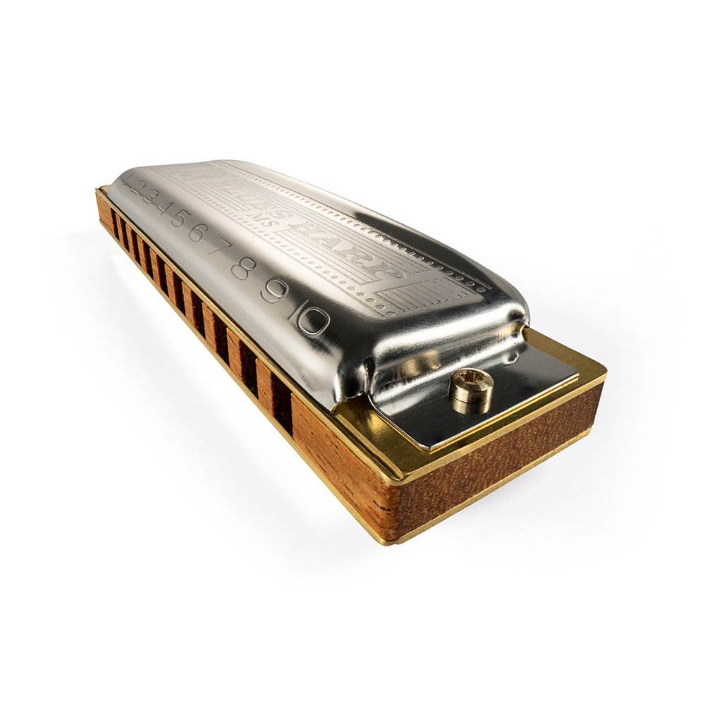 HOHNER ホーナー Blues Harp 532/20P A 10ホールハーモニカ ブルースハープ 斜めアングル画像