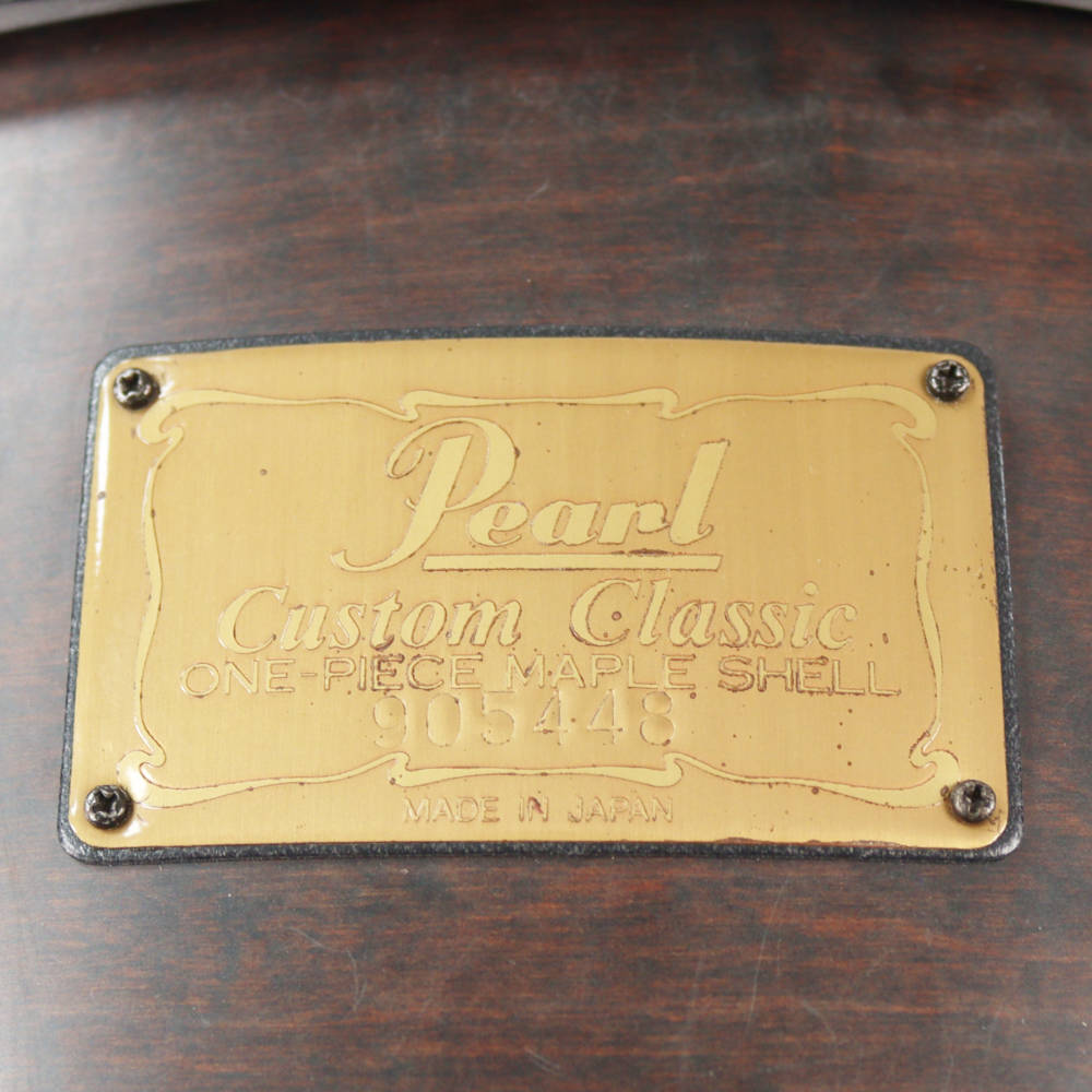 【中古】 スネアドラム パール Pearl  Custom Classic ONE PIECE MAPLE SHELL 14x5.5 Made in Japan シリアル