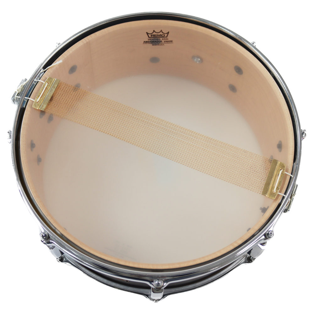 【中古】 スネアドラム パール Pearl  Custom Classic ONE PIECE MAPLE SHELL 14x5.5 Made in Japan 本体画像 裏 