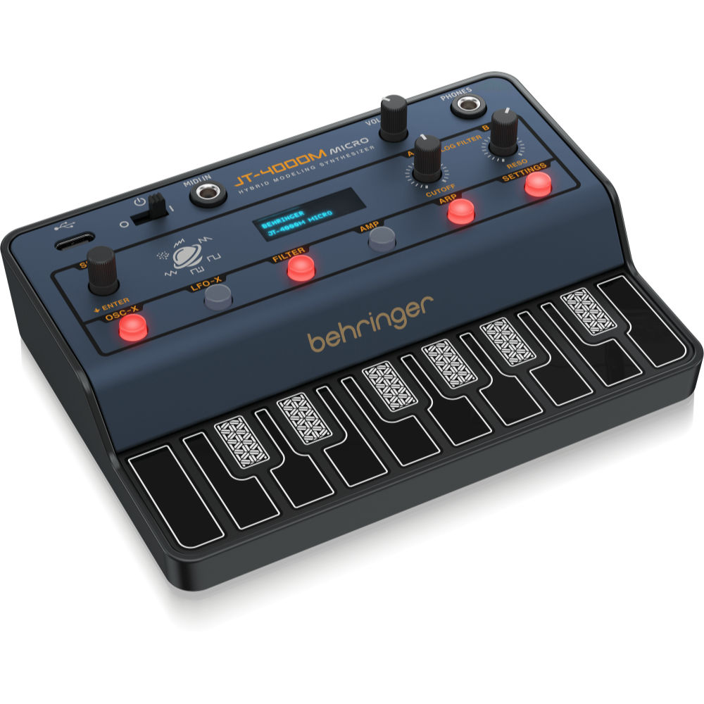 シンセサイザー BEHRINGER JT-4000M MICRO 4ボイスハイブリッドシンセサイザー ベリンガー 左アングル