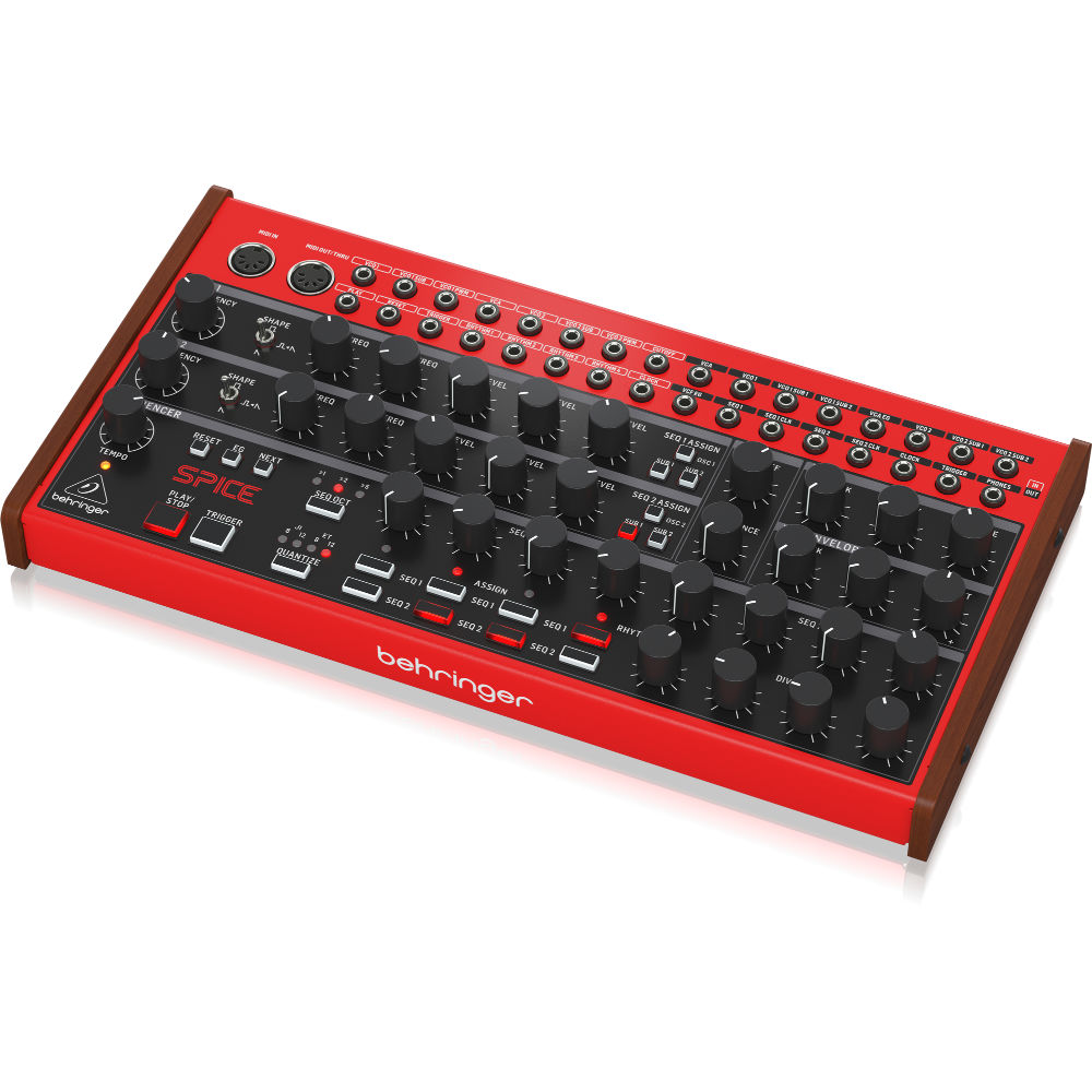 シンセサイザー BEHRINGER SPICE アナログセミモジュラーポリリズムシンセサイザー ベリンガー 右アングル