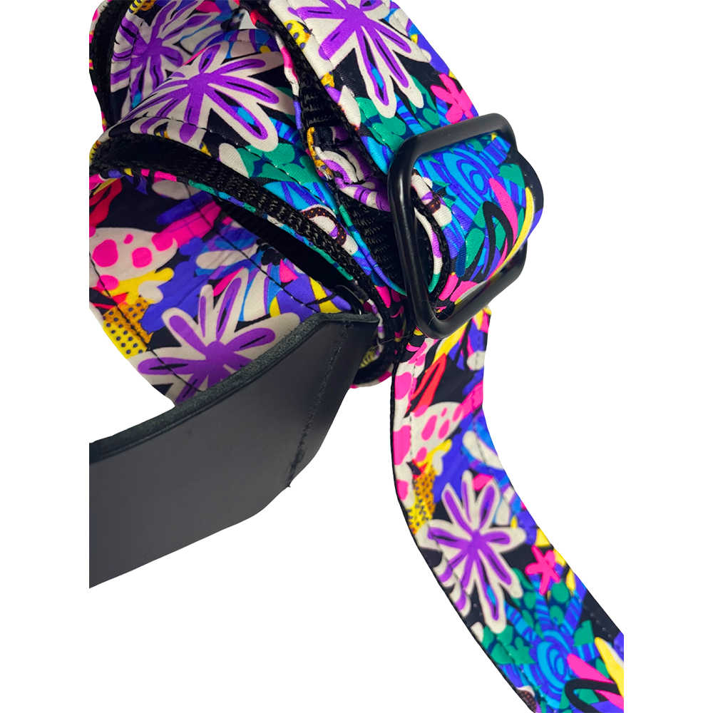 Get’m Get’m ゲットムゲットム Good Vibes Guitar Strap Groovy Flowers ギターストラップ サブ画像2