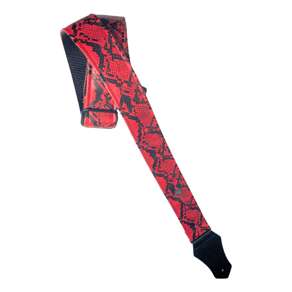 Get’m Get’m ゲットムゲットム Electric Snake Guitar Strap Red Snake ギターストラップ