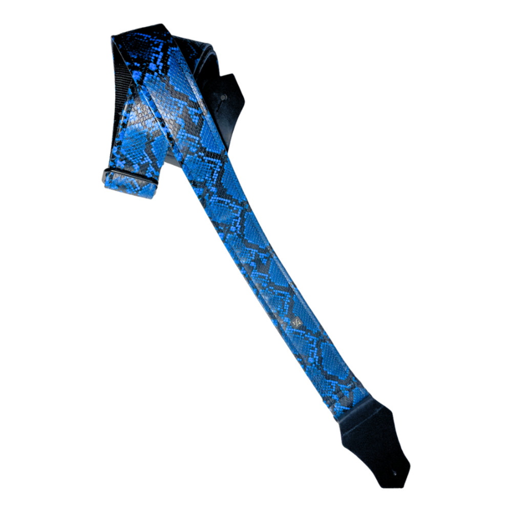 Get’m Get’m ゲットムゲットム Electric Snake Guitar Strap Blue Snake ギターストラップ