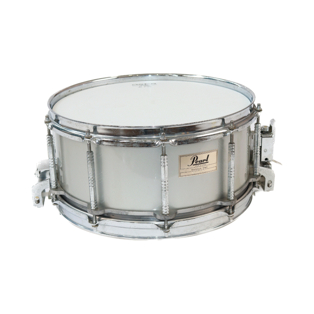 【中古】 スネアドラム パール Pearl AL-814D Free Floating Aluminum 14x6.5 1980s 日本製 Made in Japan