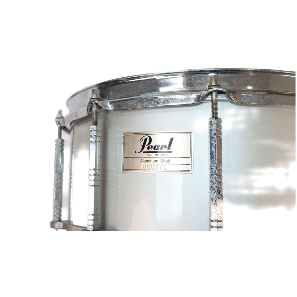 【中古】 スネアドラム パール Pearl AL-814D Free Floating Aluminum 14x6.5 1980s 日本製 Made in Japan 傷汚れ