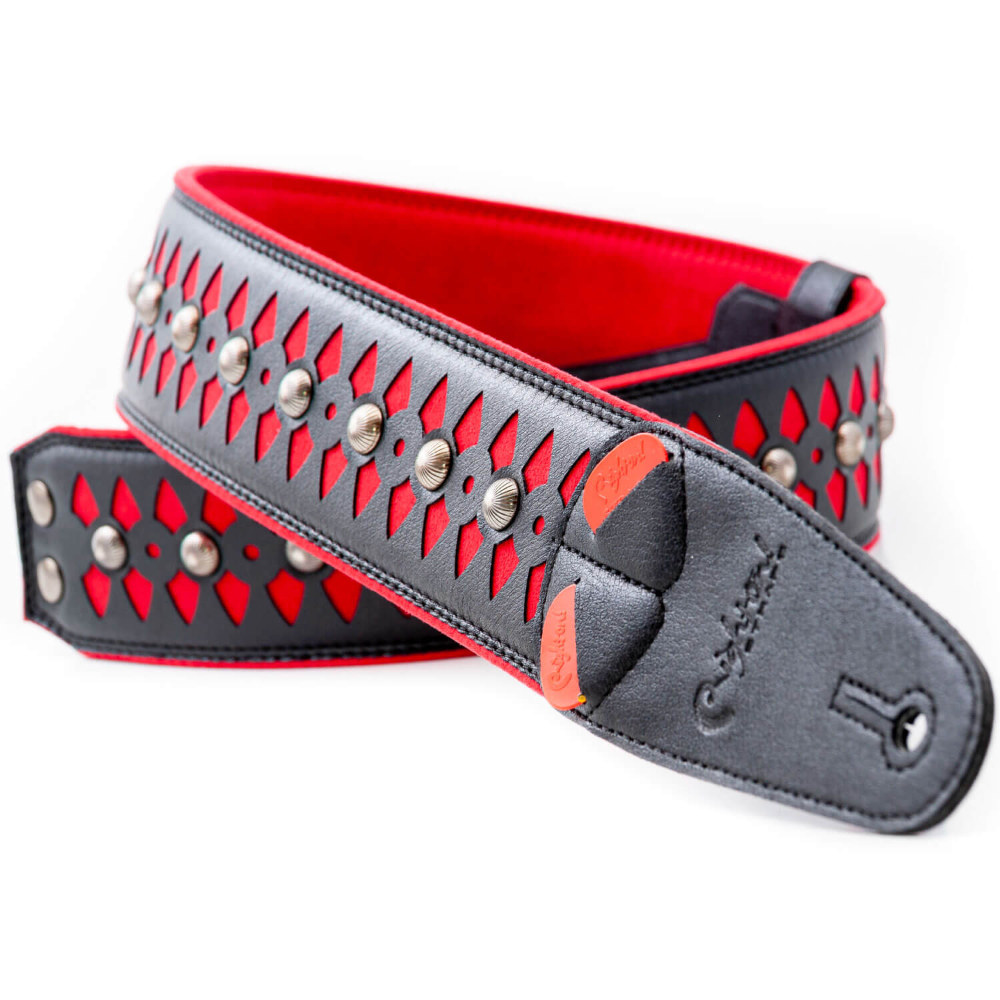Righton! STRAPS ライトオンストラップ ARMOUR Red ギターストラップ アングル