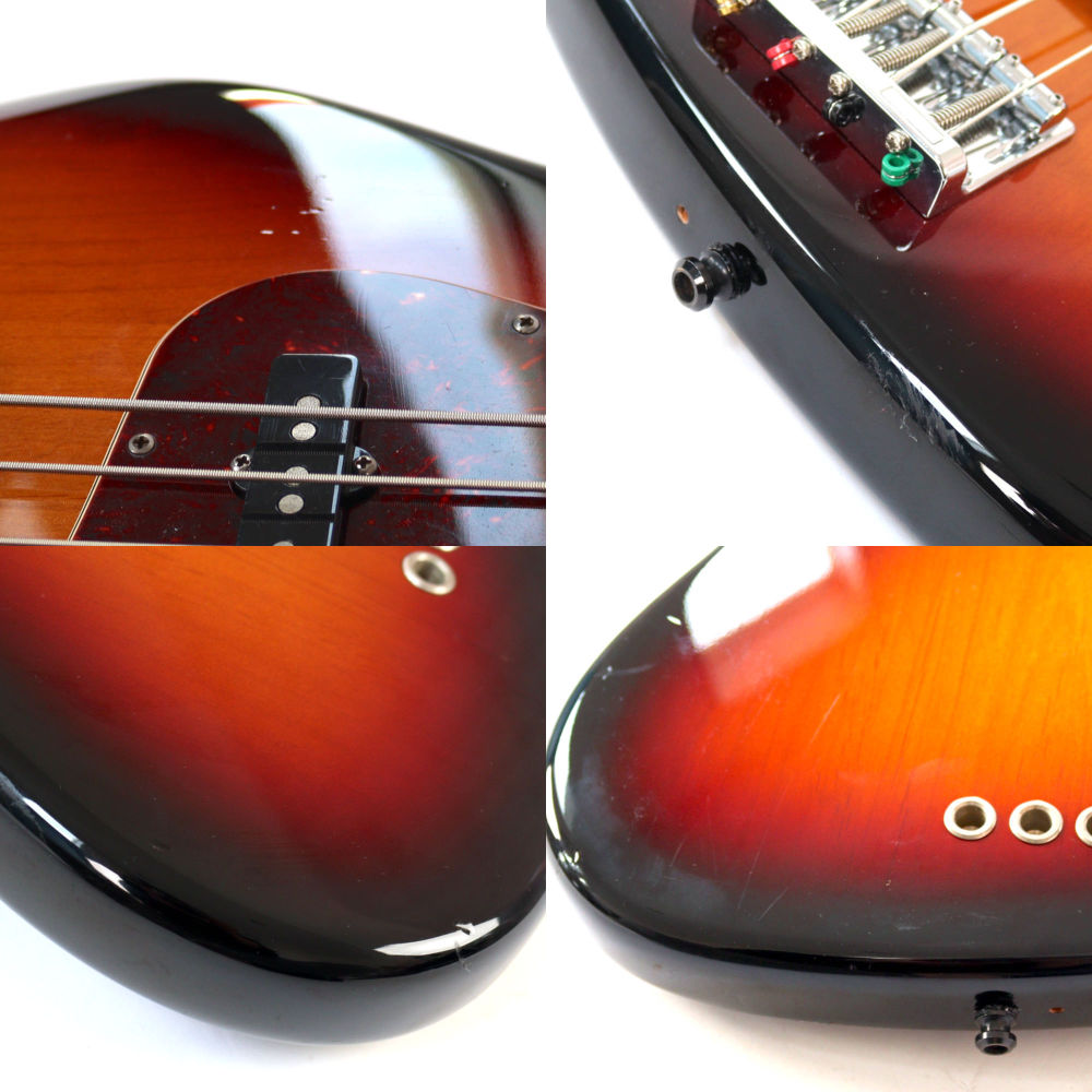 【中古】Fender フェンダー American Standard Jazz Bass 3-Color Sunburst エレキベース ボディ傷、打痕箇所