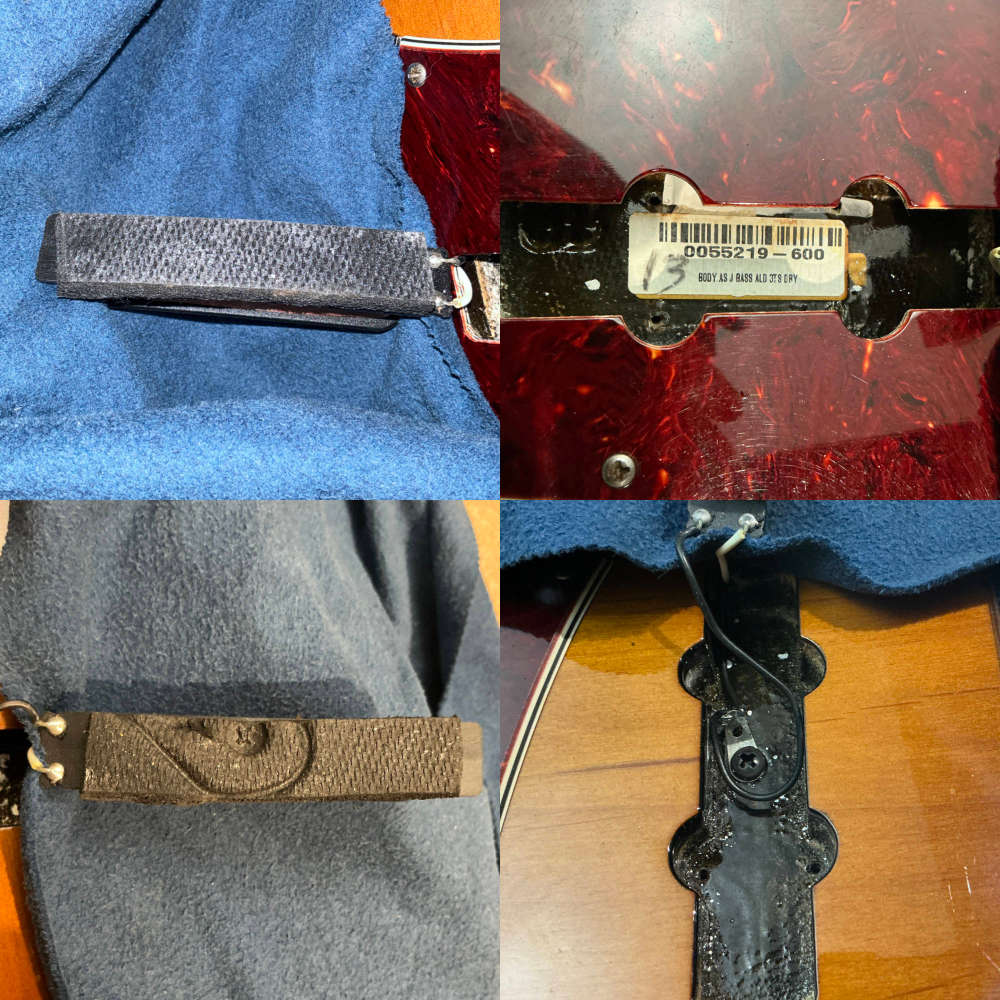 【中古】Fender フェンダー American Standard Jazz Bass 3-Color Sunburst エレキベース ピックアプ内部、キャビティ