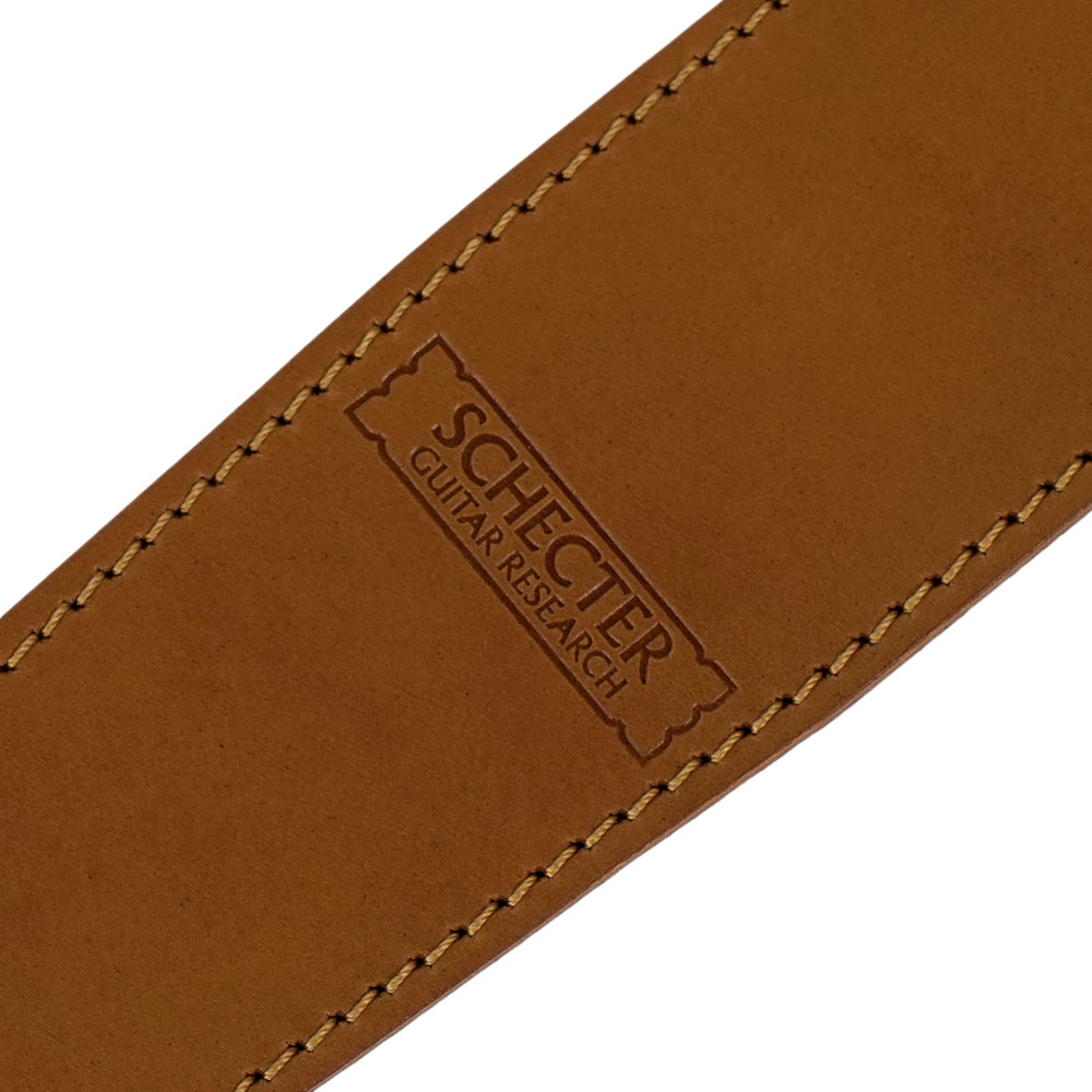 SCHECTER シェクター CW-1350 CA 革製ギターストラップ ロゴ部