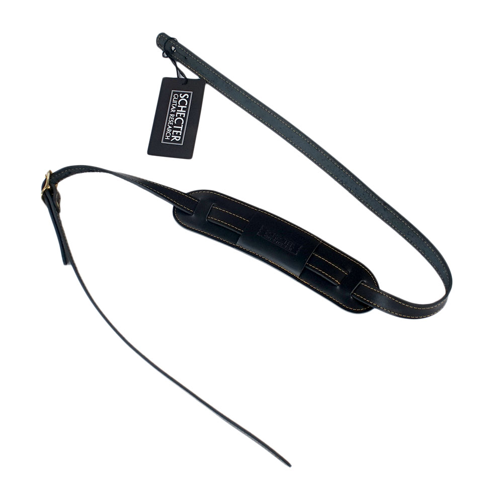 SCHECTER シェクター RB-1350 BK 革製ギターストラップ