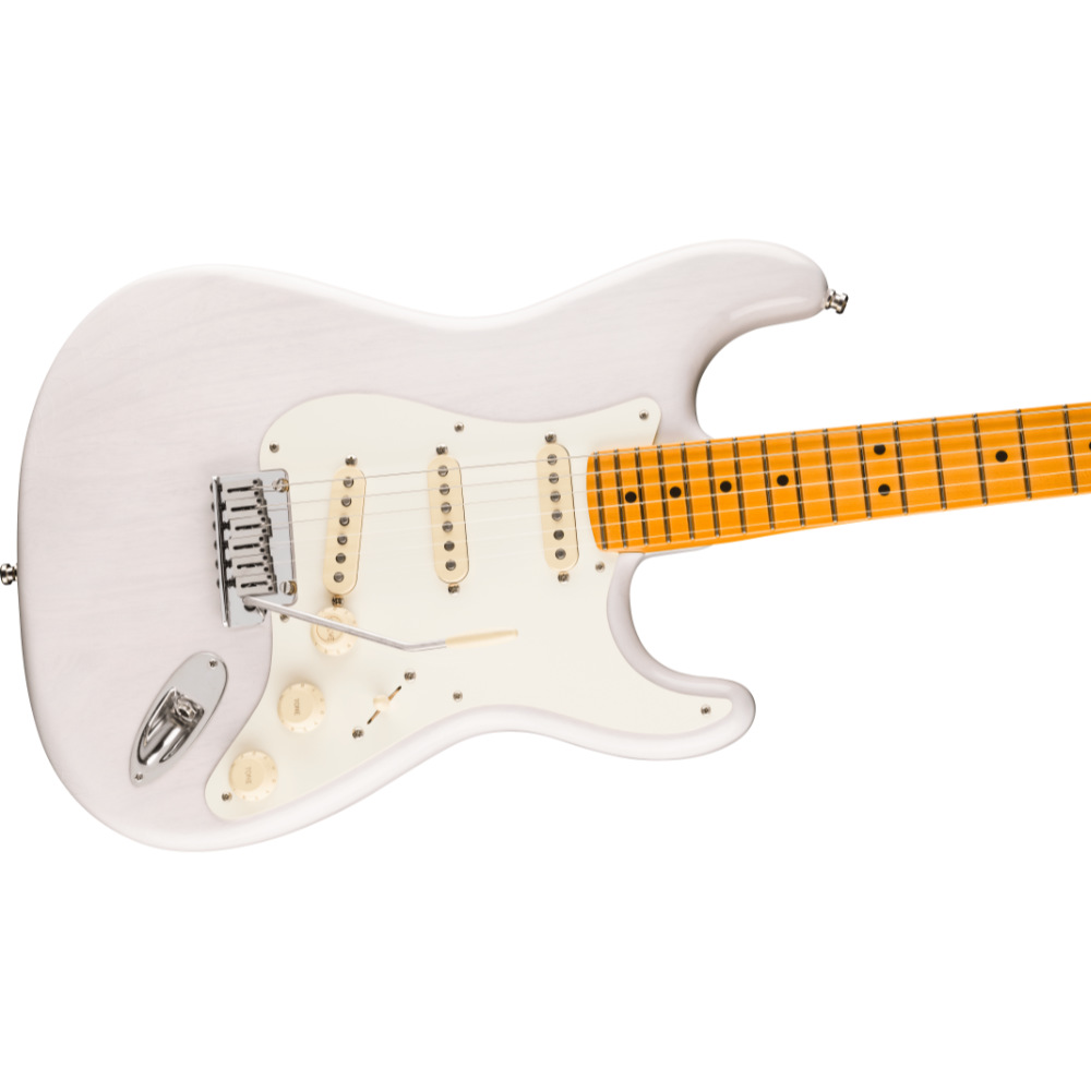 Fender フェンダー American Ultra Luxe Vintage ’50s Stratocaster MN WBL エレキギター ストラトキャスター ボディ斜めアングル画像