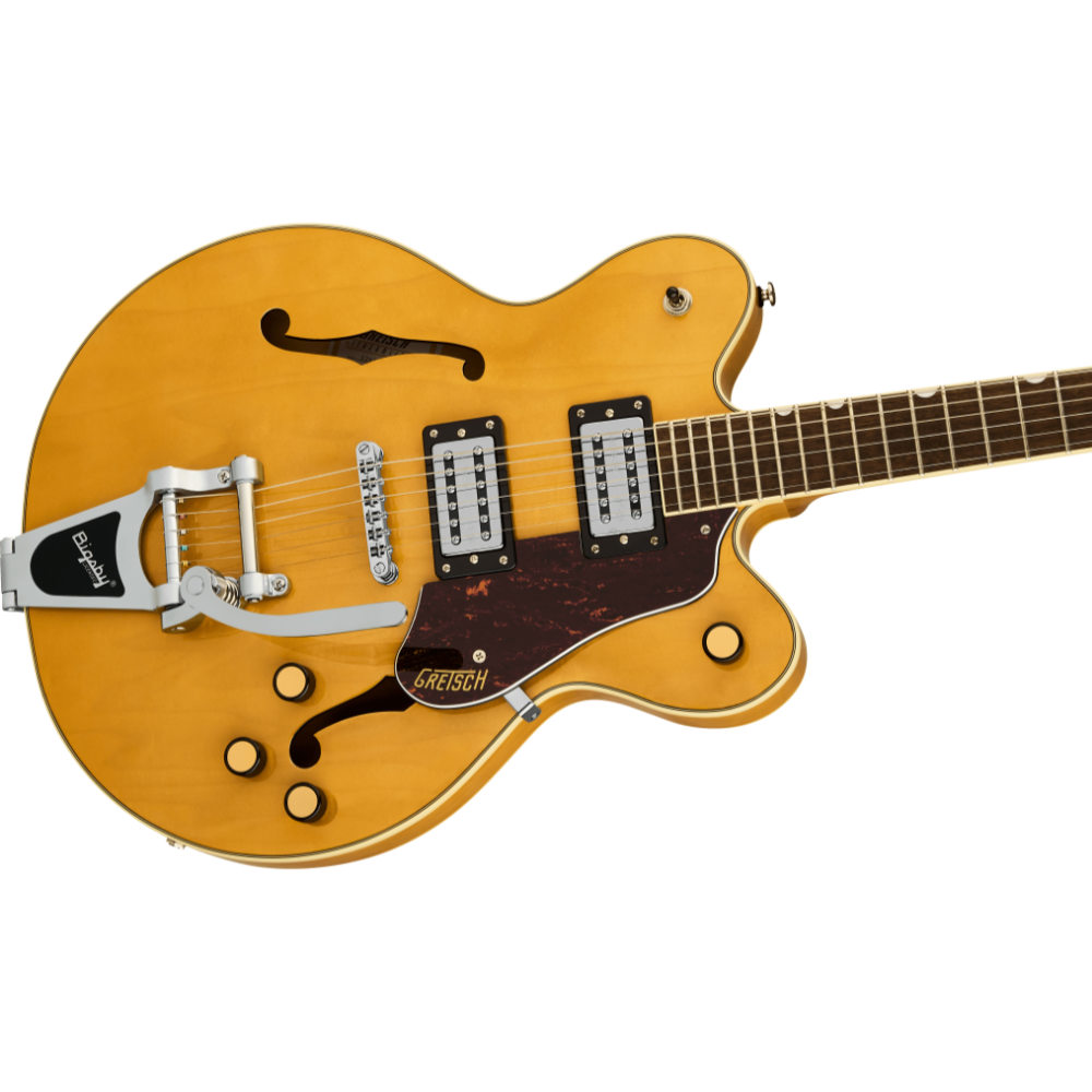 GRETSCH グレッチ G2622T Streamliner Center Block Double-Cut with Bigsby VLAMB エレキギター セミアコースティックギター ボディ斜めアングル画像