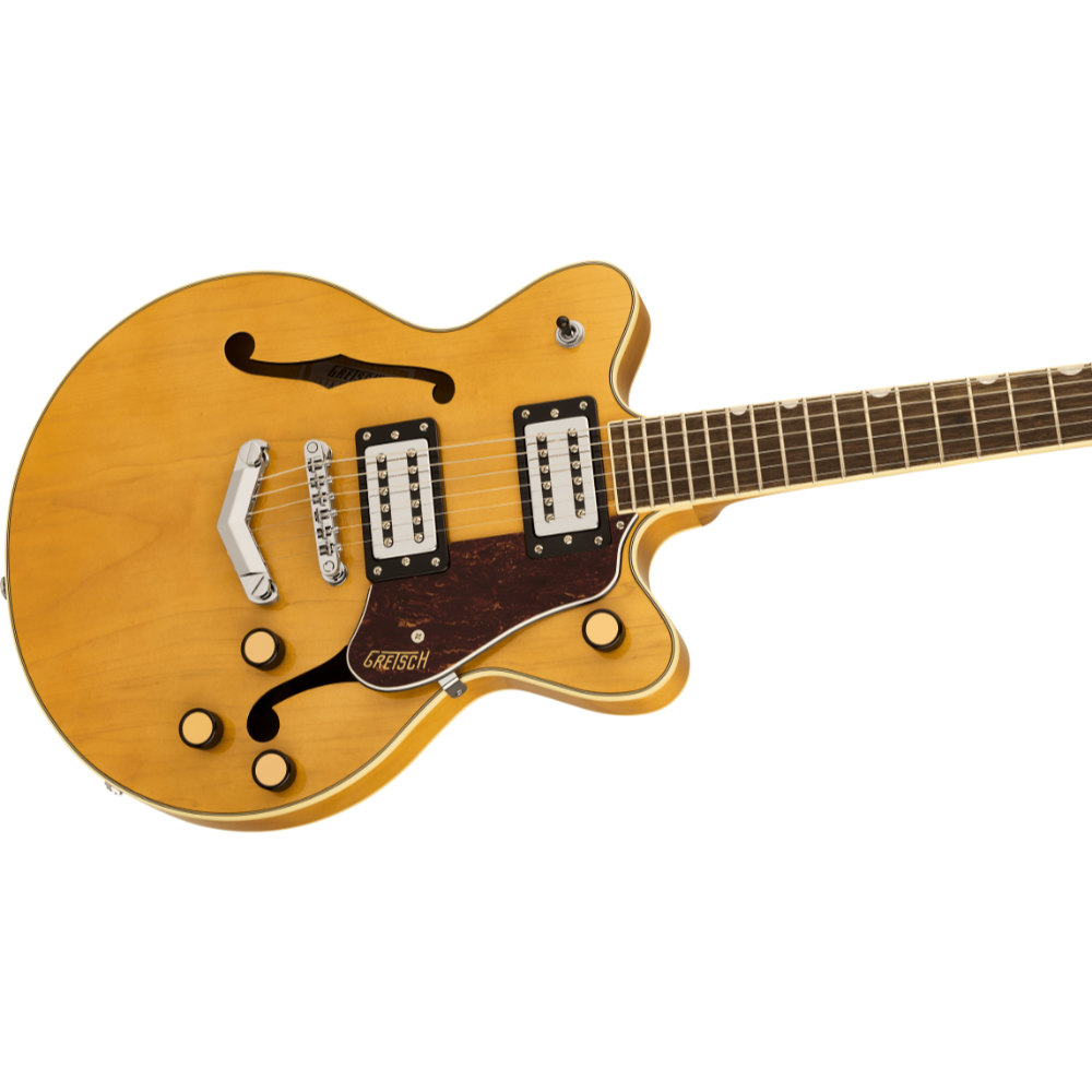 GRETSCH グレッチ G2655 Streamliner Center Block Jr. Double-Cut with V-Stoptail VLAMB エレキギター セミアコースティックギター ボディ斜めアングル画像