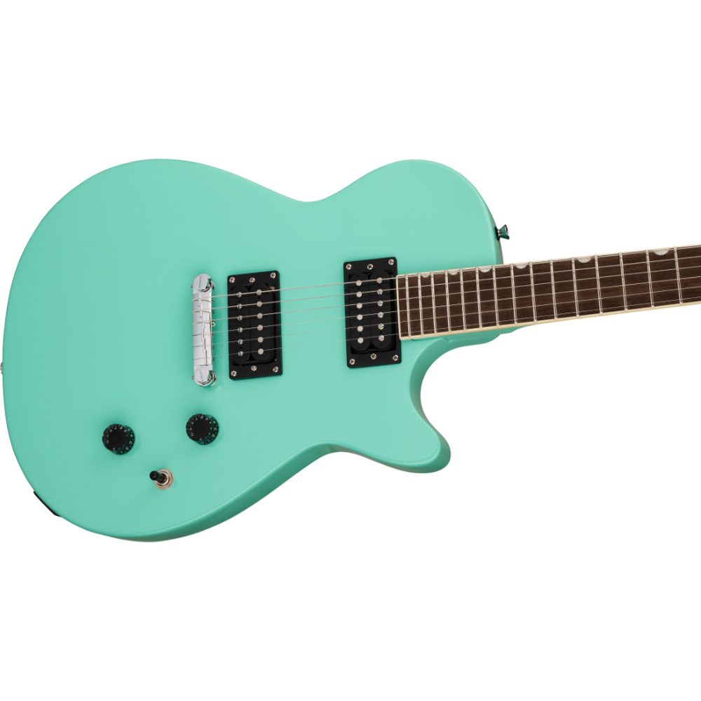 GRETSCH グレッチ Streamliner Jet Club Sea Foam Green エレキギター ボディ斜めアングル画像
