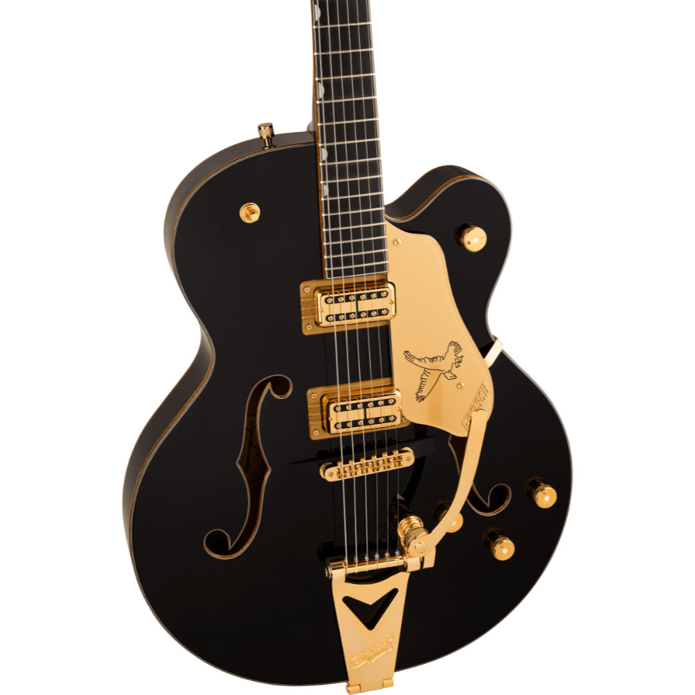 GRETSCH グレッチ Synchromatic Falcon Hollow Body Single-Cut with Bigsby Black エレキギター ボディ画像