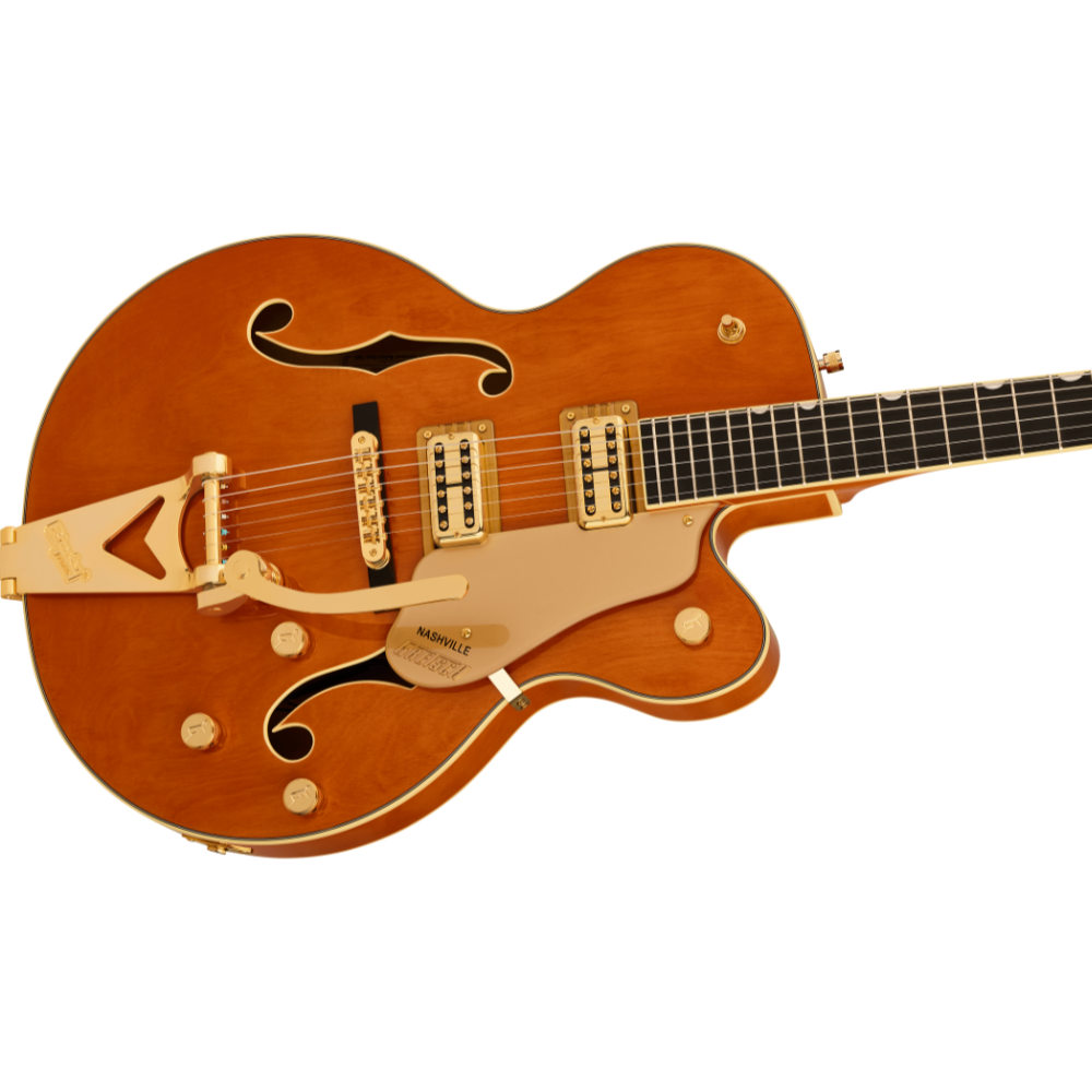 GRETSCH グレッチ Synchromatic Nashville Hollow Body Single-Cut with Bigsby 50’s Orange Stain エレキギター ボディ斜めアングル画像