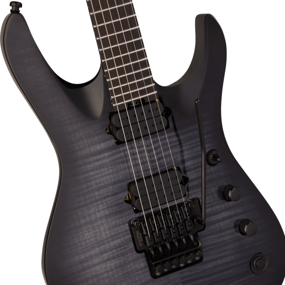 Jackson ジャクソン Pro Plus Signature Chris Broderick Soloist 6 Transparent Black エレキギター ボディアップ画像