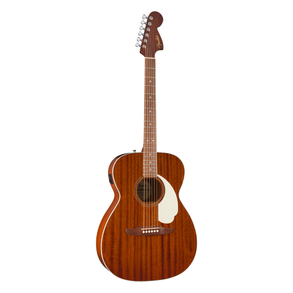 Fender フェンダー California Standard Monterey E Natural Sapele エレクトリックアコースティックギター 斜めアングル画像