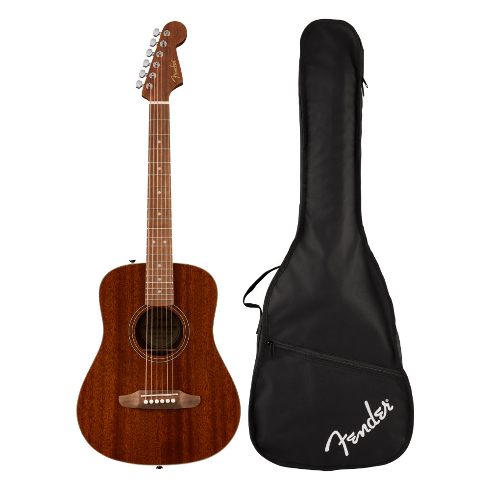 Fender フェンダー California Standard Redondo Mini with Bag Natural Sapele アコースティックギター サブ画像