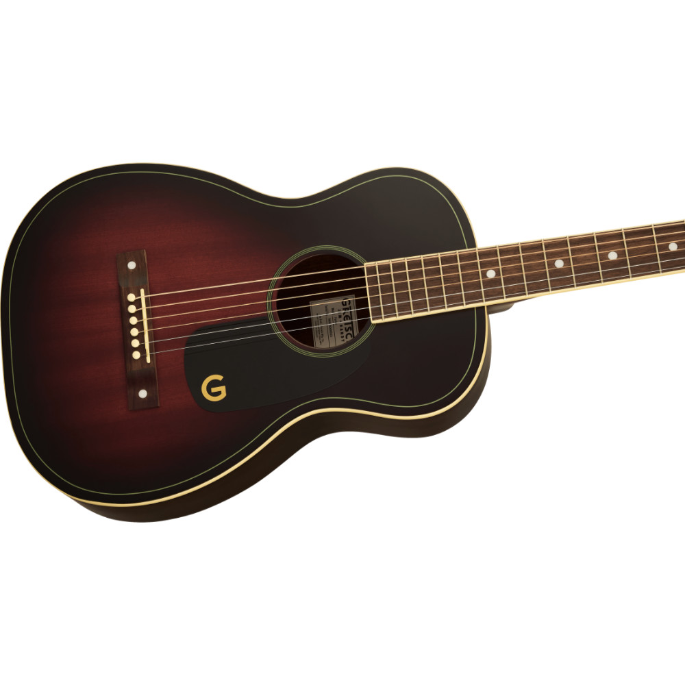 GRETSCH グレッチ Jim Dandy Parlor Deep Cherry Burst アコースティックギター ボディ斜めアングル画像