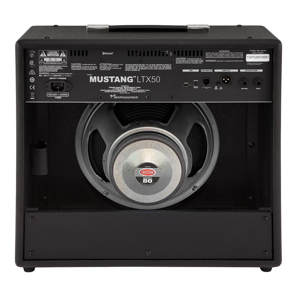 Fender フェンダー Mustang LTX50 ギターアンプ コンボ 背面