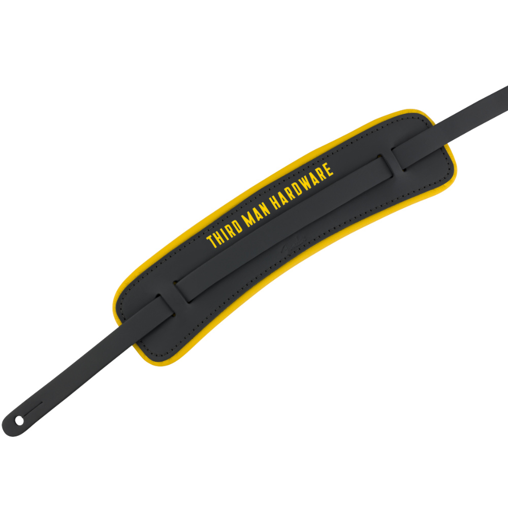 Fender フェンダー Fender x Third Man Hardware Leather Strap Black/Yellow ギターストラップ サブ画像