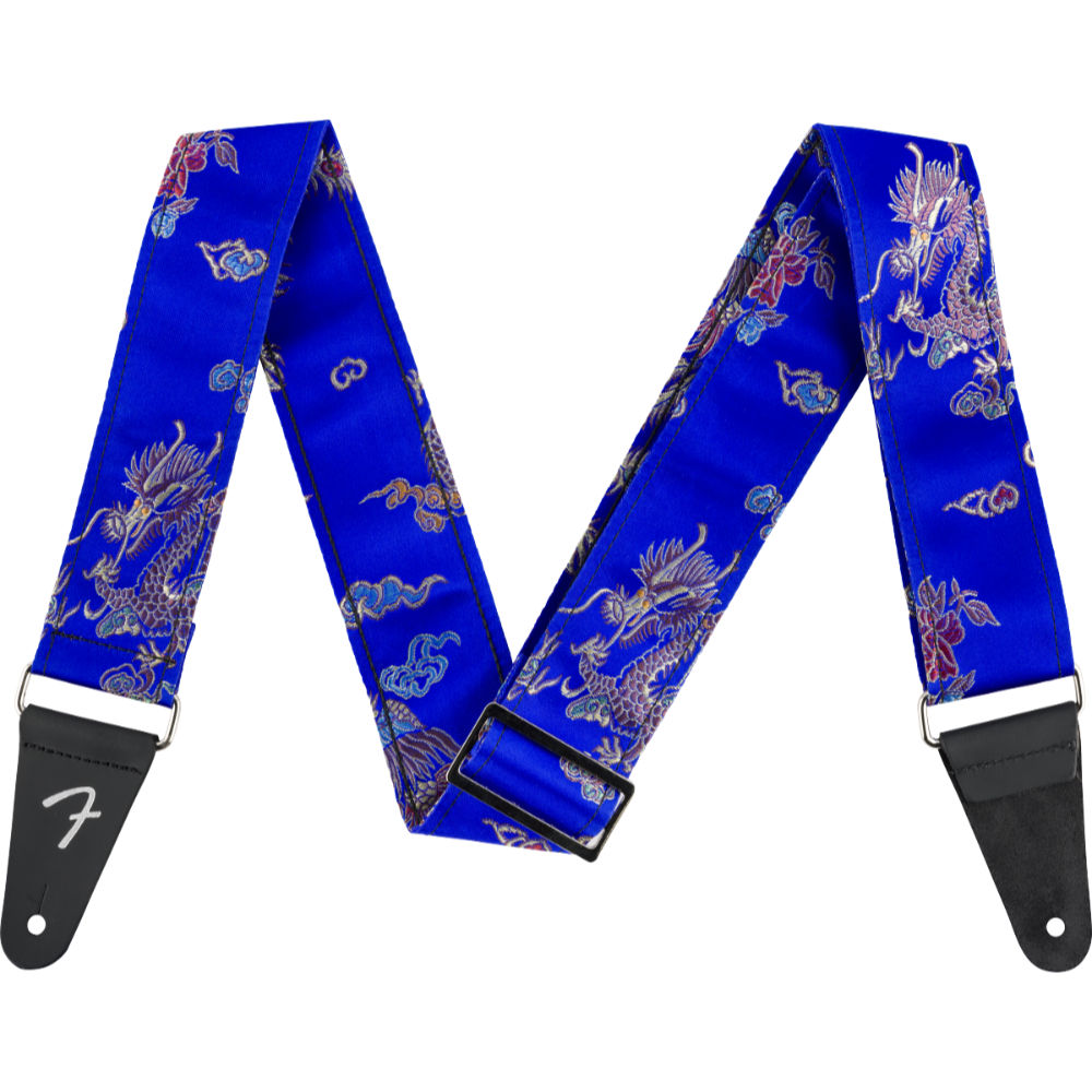 Fender フェンダー SATIN DRAGON STRAP Royal Blue ギターストラップ ロイヤルブルー