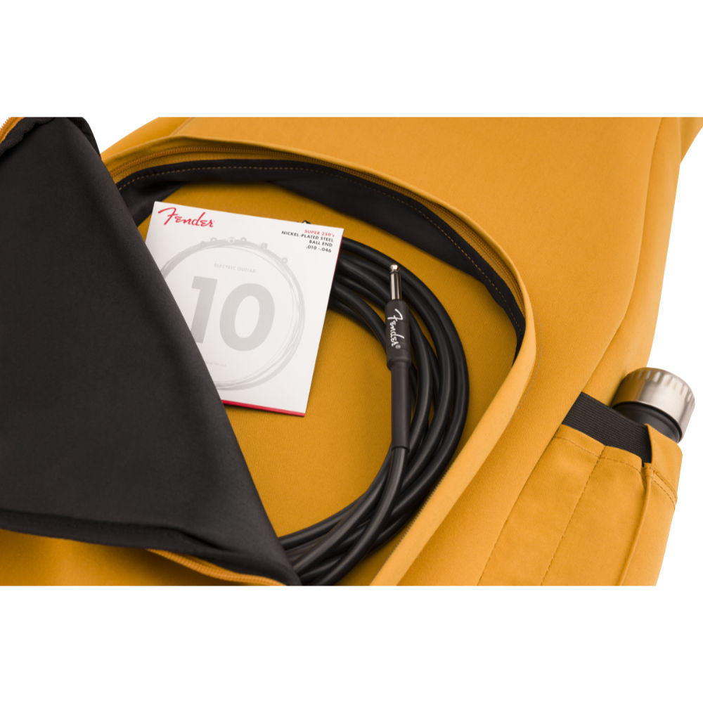 Fender フェンダー Troubadour Electric Guitar Gig Bag Butterscotch エレキギター用ギグバッグ バタースコッチ ポケット内部