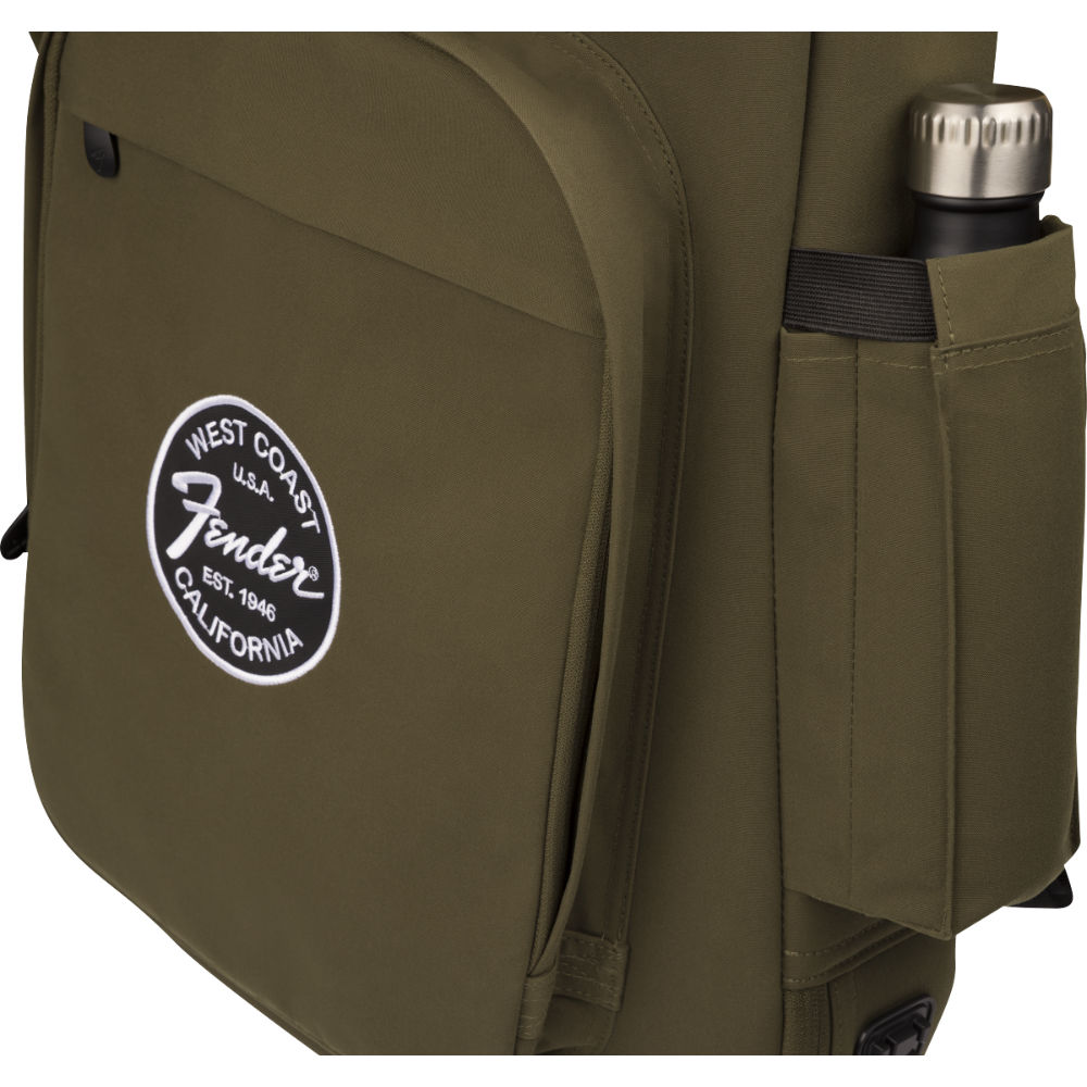 Fender フェンダー Troubadour Electric Guitar Gig Bag Olive エレキギター用ギグバッグ オリーブ ボトルポケット