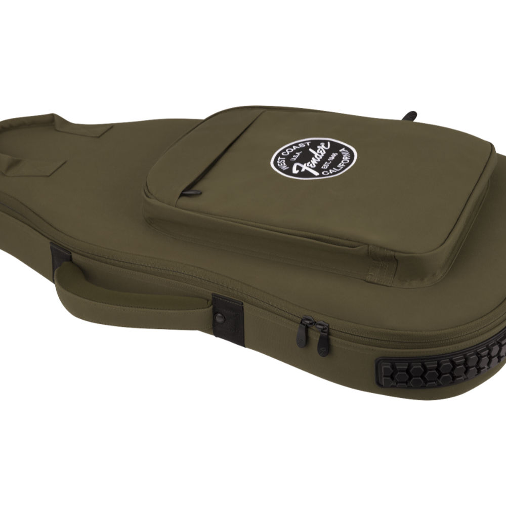 Fender フェンダー Troubadour Electric Guitar Gig Bag Olive エレキギター用ギグバッグ オリーブ サイド