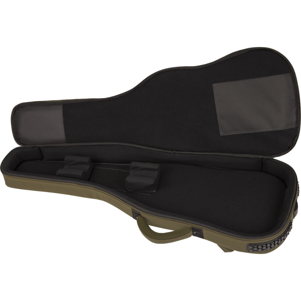 Fender フェンダー Troubadour Electric Guitar Gig Bag Olive エレキギター用ギグバッグ オリーブ ケース内部