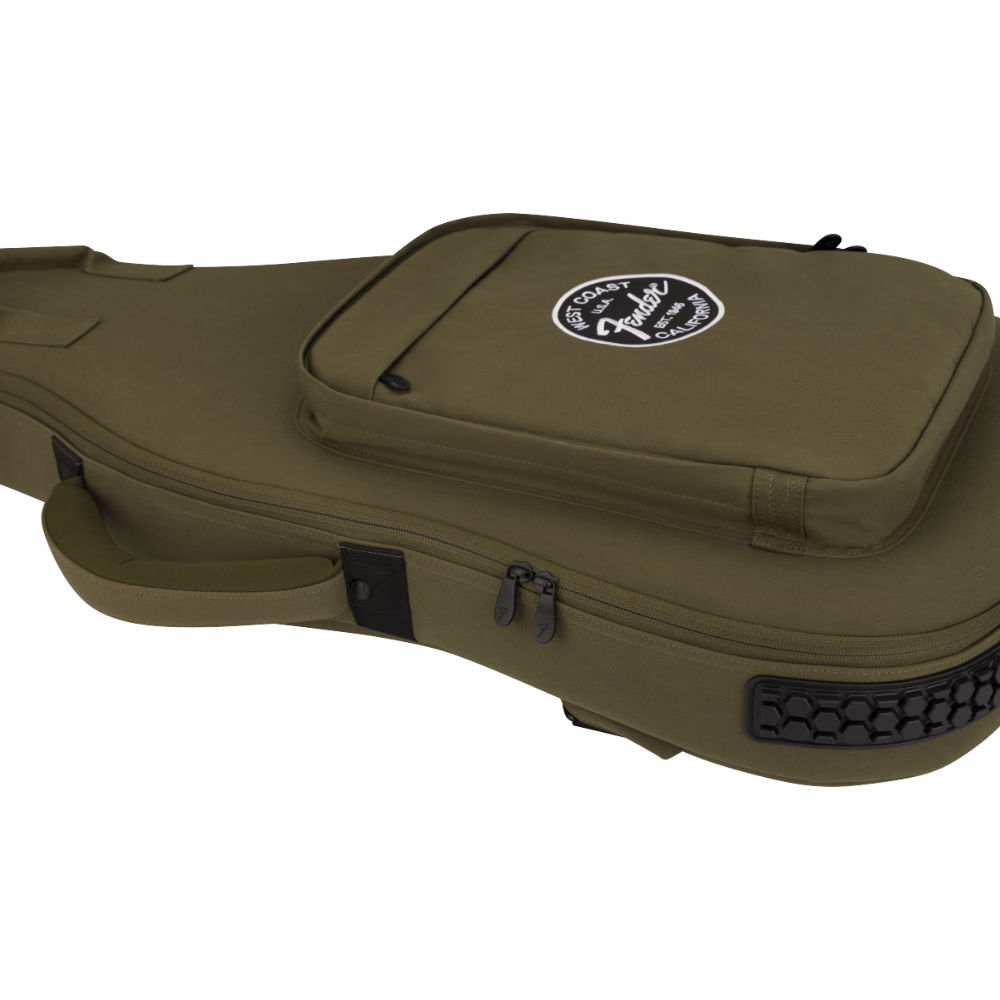 Fender フェンダー Troubadour Electric BASS Gig Bag Olive エレキベース用ギグバッグ オリーブ サイド
