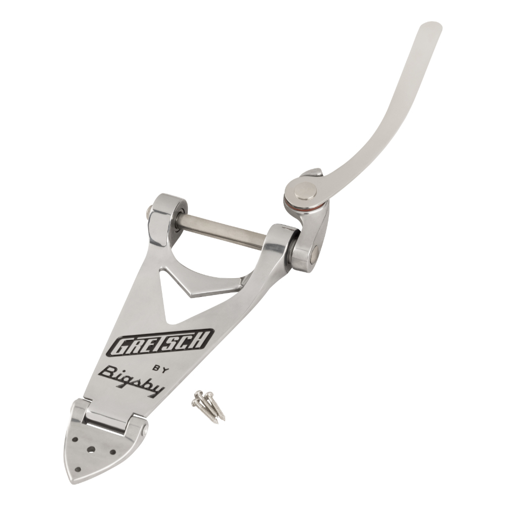 BIGSBY ビグスビー Gretsch Branded Tailpiece Bigsby B6 Polished Aluminum ヴィブラート トレモロユニット 斜めアングル画像