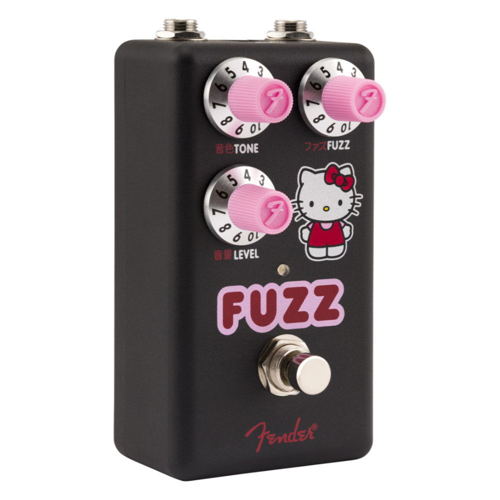 Fender フェンダー x Hello Kitty Black Fuzz Pedal ファズ ギターエフェクター 左サイド画像