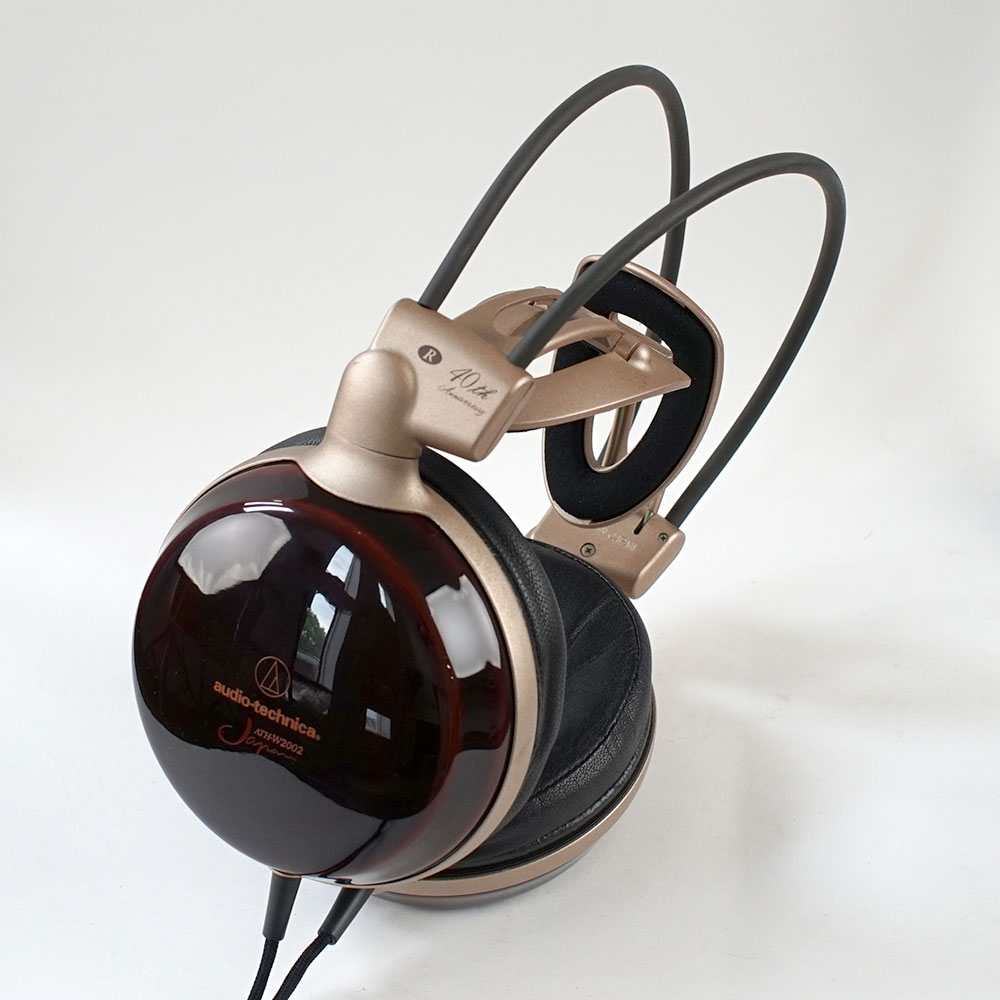 【中古】 ヘッドホン audio-technica ATH-W2002 オーディオテクニカ 40周年記念モデル 北海道産アサダ桜削り出し 側面