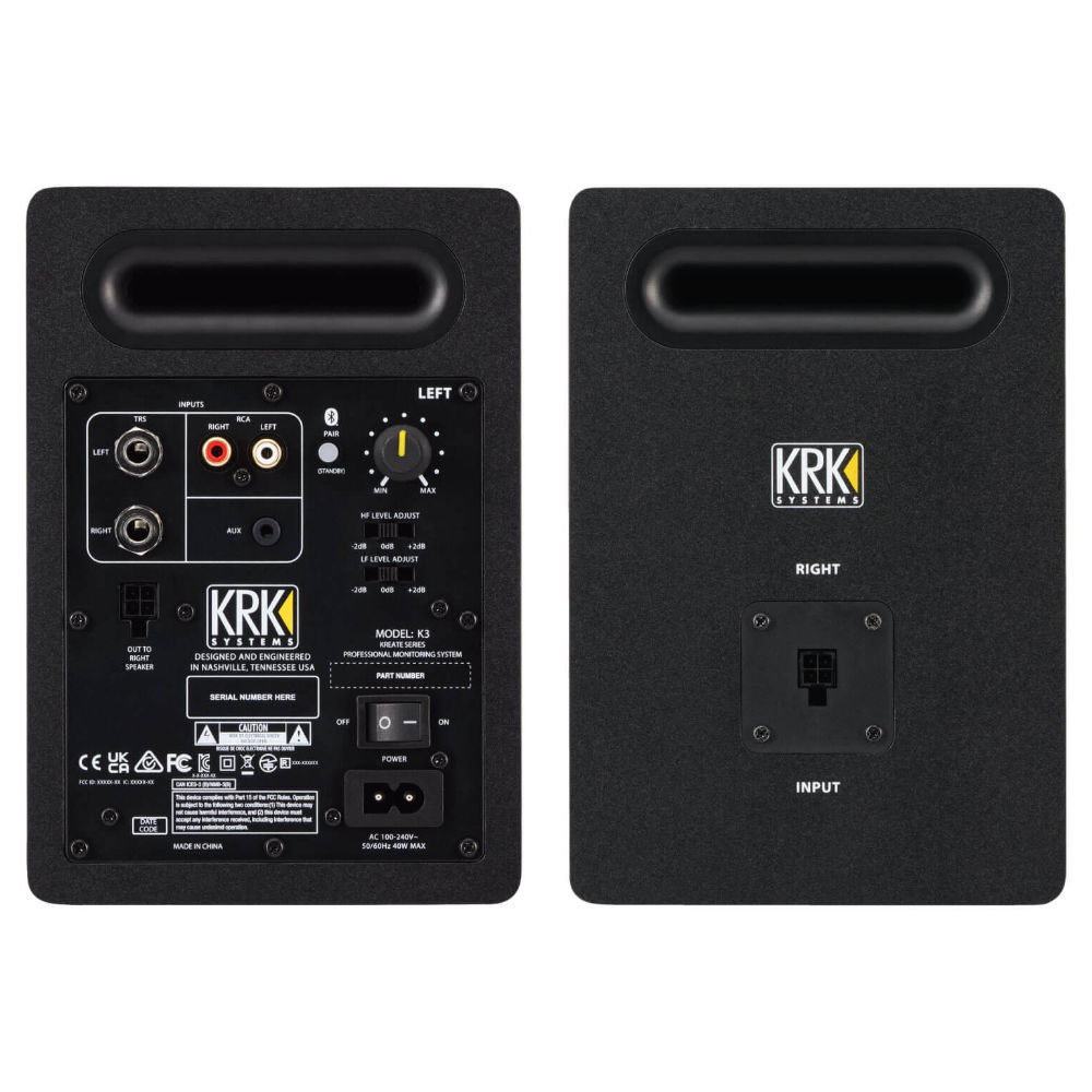 KRK KREATE 3 STUDIO MONITOR PAIR K3 パワードモニタースピーカー ペア 本体画像 裏 