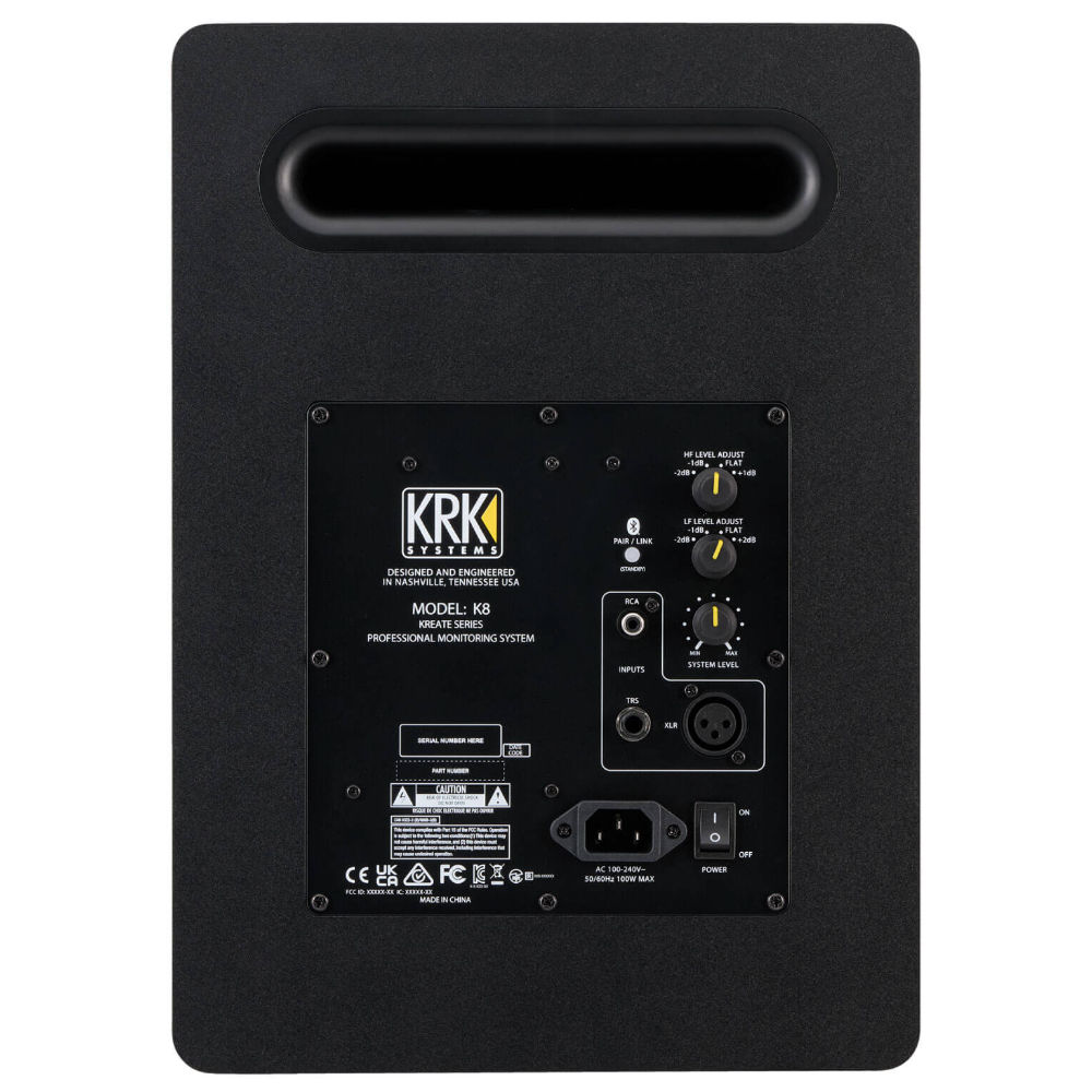 KRK KREATE 8 STUDIO MONITOR K8 パワードモニタースピーカー 1本 本体画像 裏 