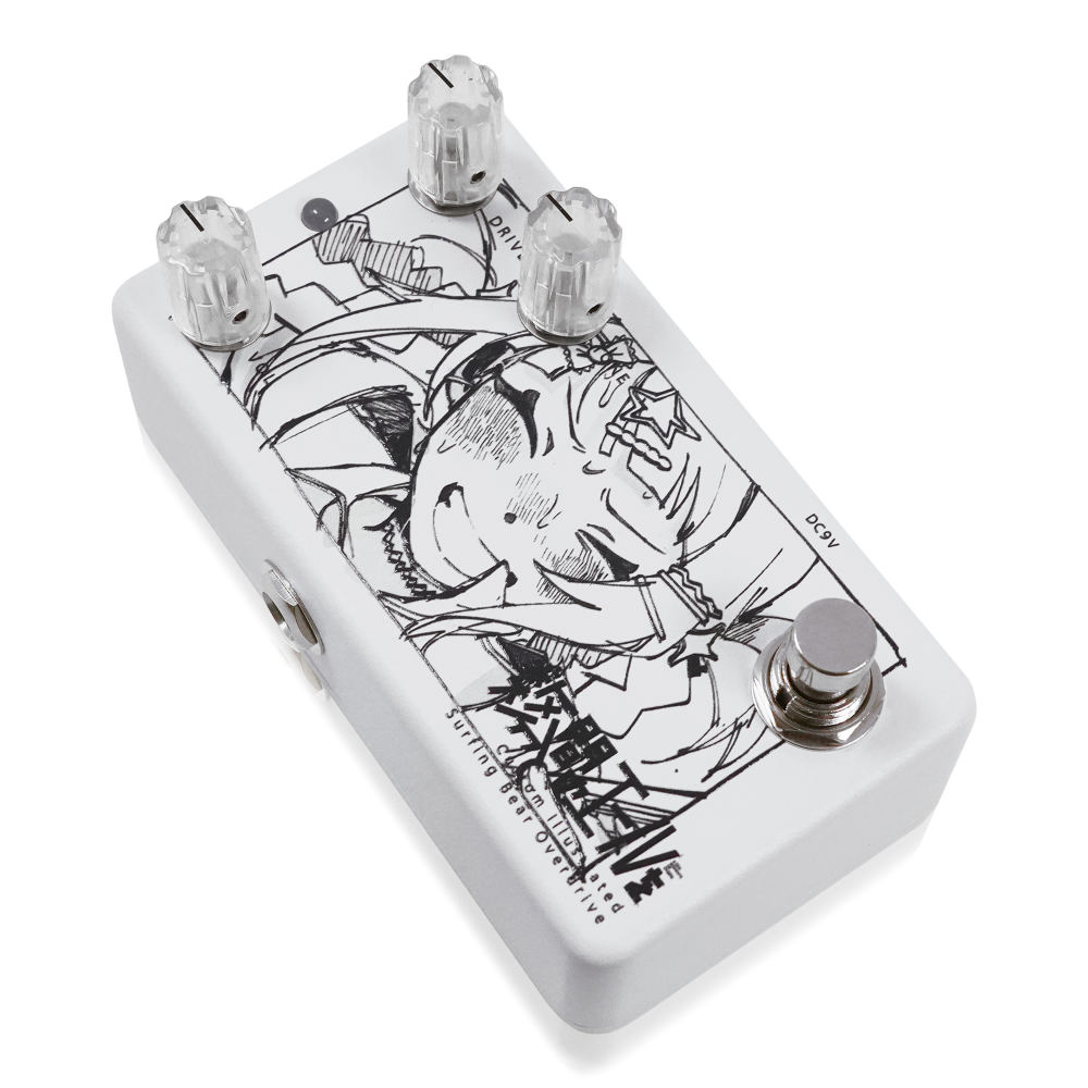 Animals Pedal アニマルズペダル Custom Illustrated SBOD 数分間のエールを 中川 萠美 #2 オーバードライブ ギターエフェクター 斜めアングル画像