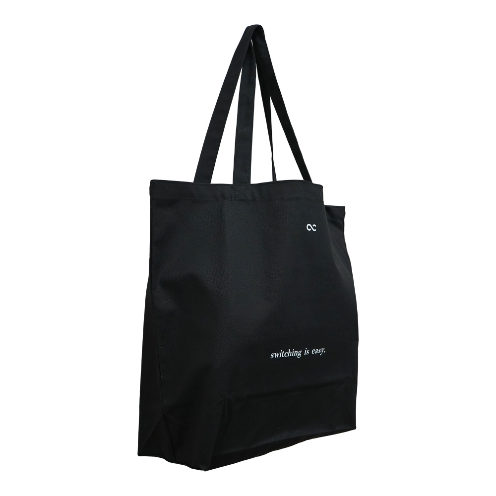 One Control ワンコントロール トートバッグ L ブラックキャンバス 斜めアングル画像