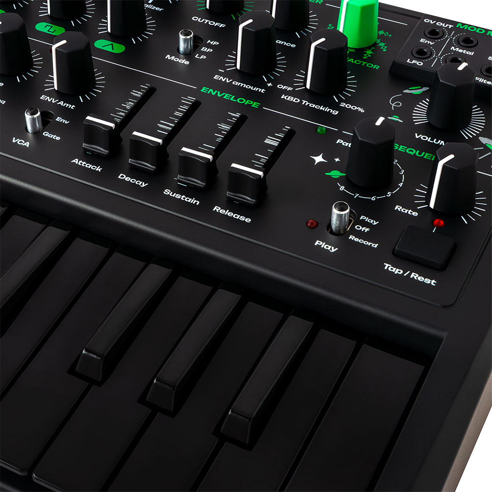 シンセサイザー Arturia MicroBrute UFO アナログモノフォニックシンセサイザー アートリア コントロール、鍵盤など